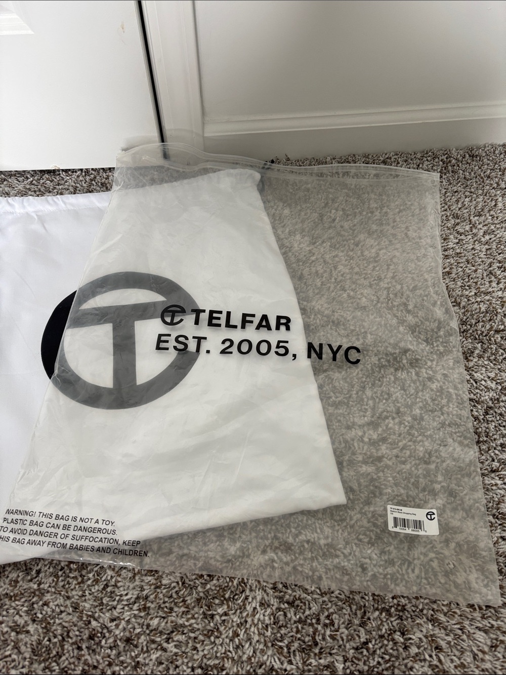 LIKE NEW! Telfar Medium Black Tote with Embossed Logo - Picture 10 of 11